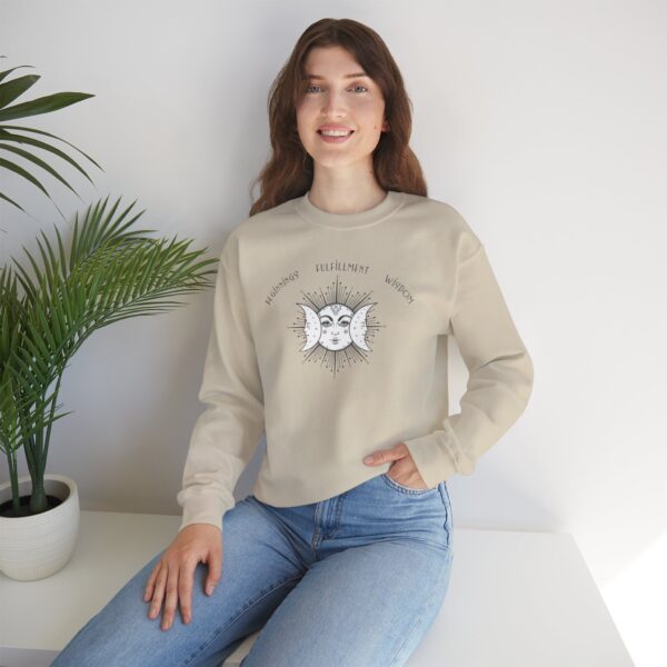 Beginnings, Fulfillment, Wisdom - Triple Moon Crewneck Sweatshirt - Image 22