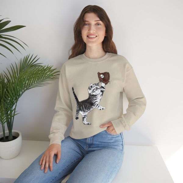 Baseball Kitten Crewneck Sweatshirt - Image 9