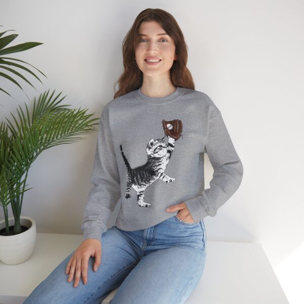 Baseball Kitten Crewneck Sweatshirt - Image 13