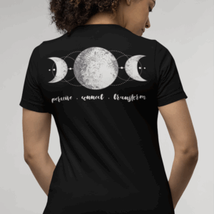 Perceive, Connect, Transform - Moon Phases Lightweight T-Shirt