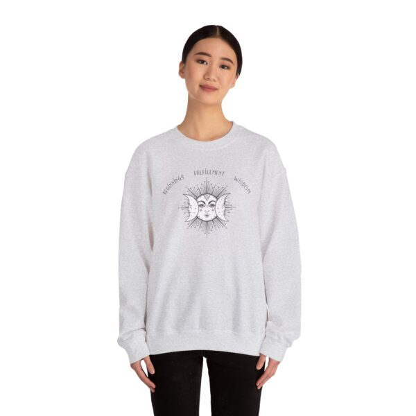 Beginnings, Fulfillment, Wisdom - Triple Moon Crewneck Sweatshirt - Image 6