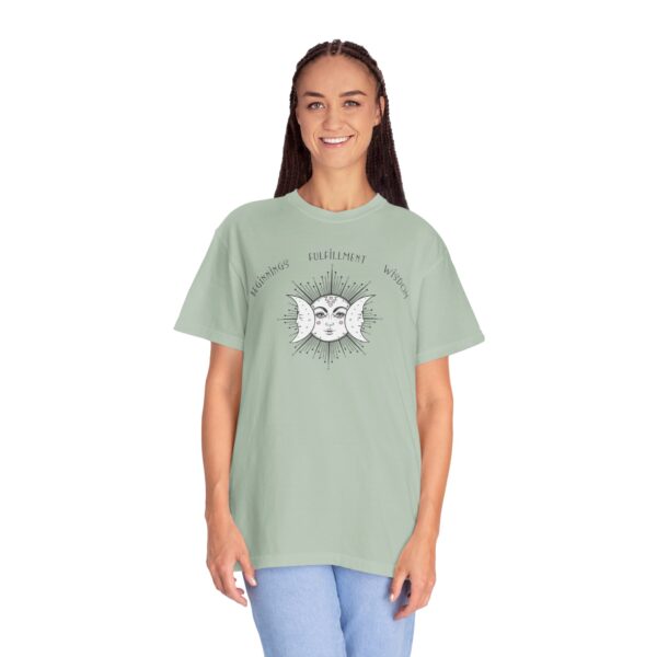 Beginnings, Fulfillment, Wisdom - Triple Moon Midweight T-Shirt - Image 19