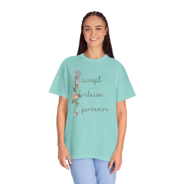 Accept, Release, Persevere - Down Arrow Mediumweight T-Shirt - Image 19