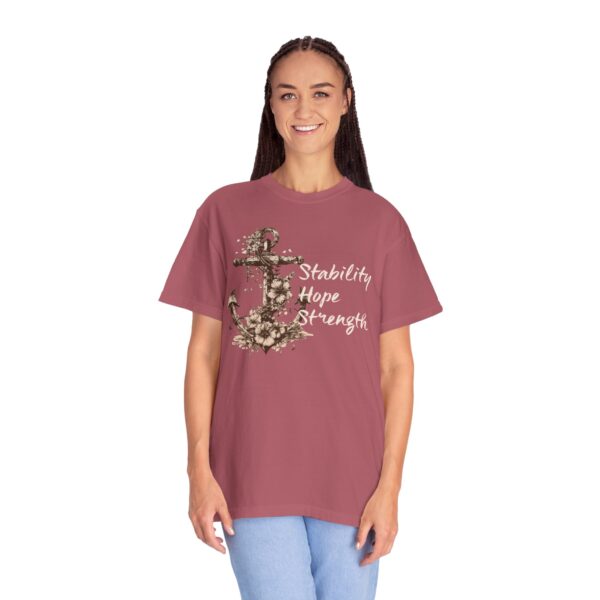 Stability, Hope, Strength - Anchor Mediumweight T-Shirt - Image 23