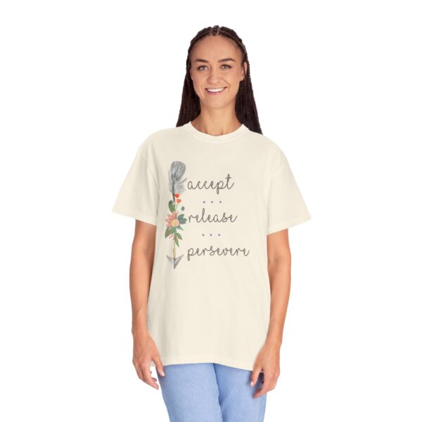 Accept, Release, Persevere - Down Arrow Mediumweight T-Shirt - Image 10