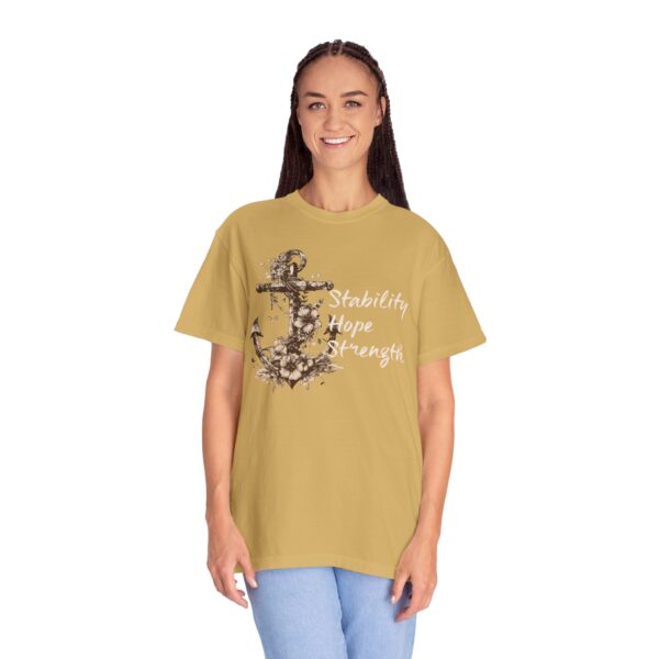 Stability, Hope, Strength - Anchor Mediumweight T-Shirt - Image 15