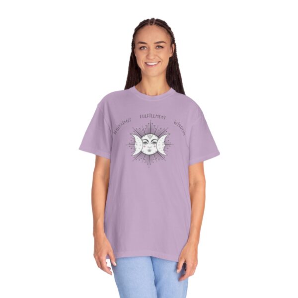 Beginnings, Fulfillment, Wisdom - Triple Moon Midweight T-Shirt - Image 7