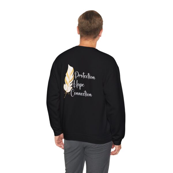 Protection, Hope, Connection - Feather Crewneck Sweatshirt - Image 4