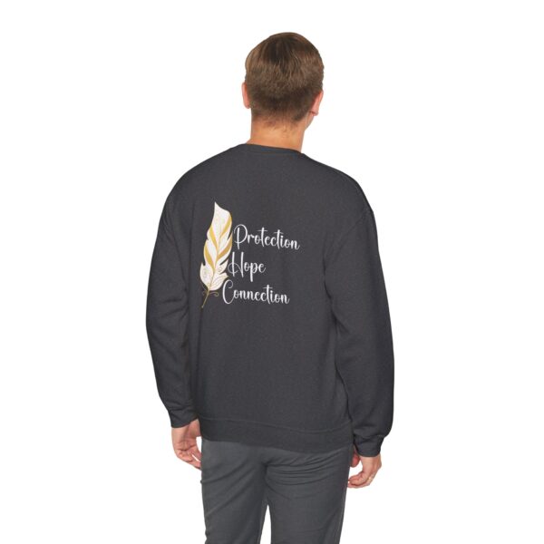 Protection, Hope, Connection - Feather Crewneck Sweatshirt - Image 7