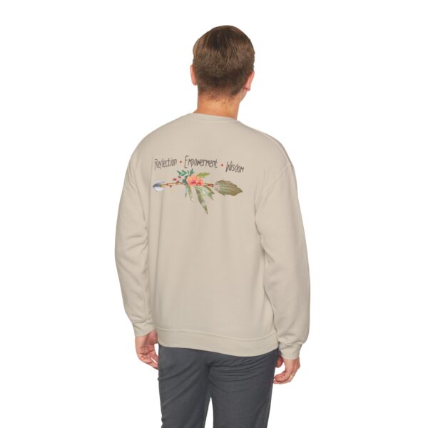 Reflection, Empowerment, Wisdom - Left Arrow Crewneck Sweatshirt - Image 7