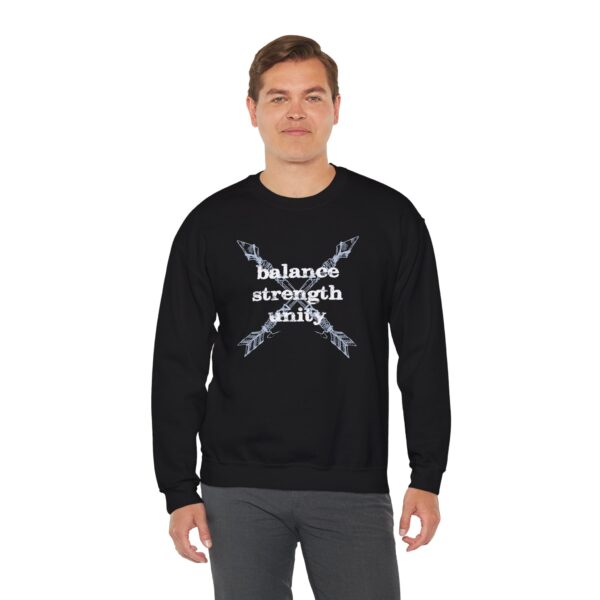 Balance, Strength, Unity - Crossed Arrows Crewneck Sweatshirt - Image 5