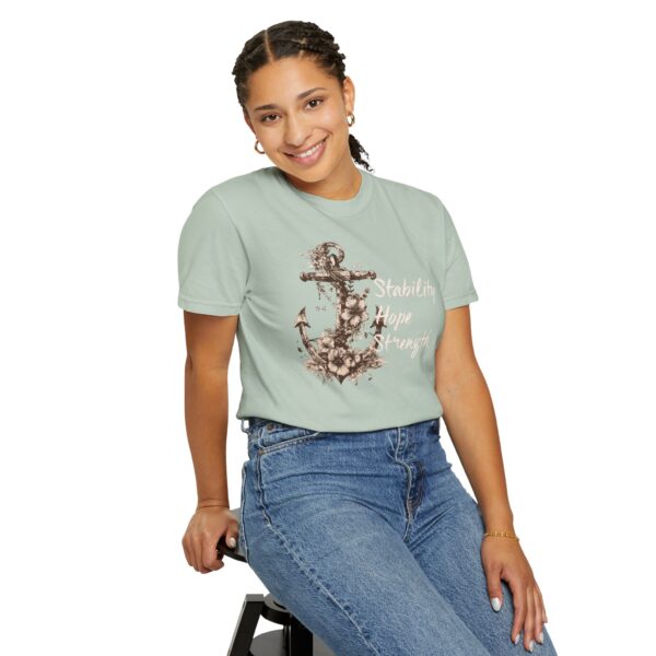 Stability, Hope, Strength - Anchor Mediumweight T-Shirt - Image 6