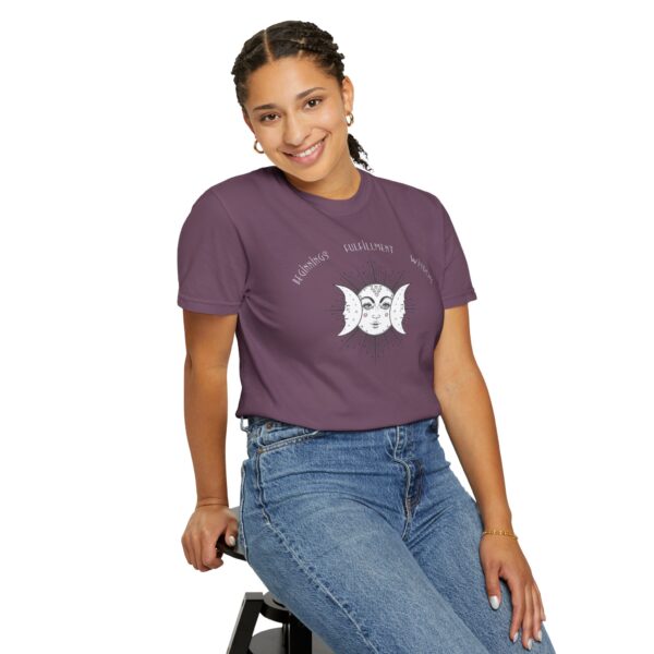 Beginnings, Fulfillment, Wisdom - Triple Moon Midweight T-Shirt - Image 10
