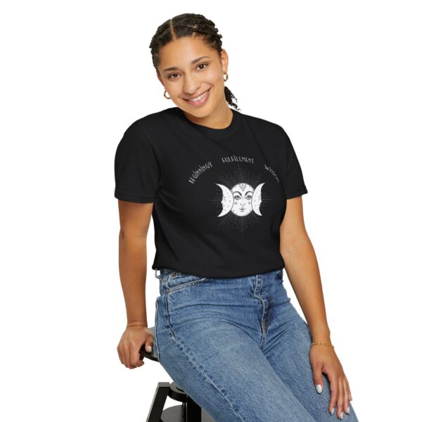 Beginnings, Fulfillment, Wisdom - Triple Moon Midweight T-Shirt - Image 14