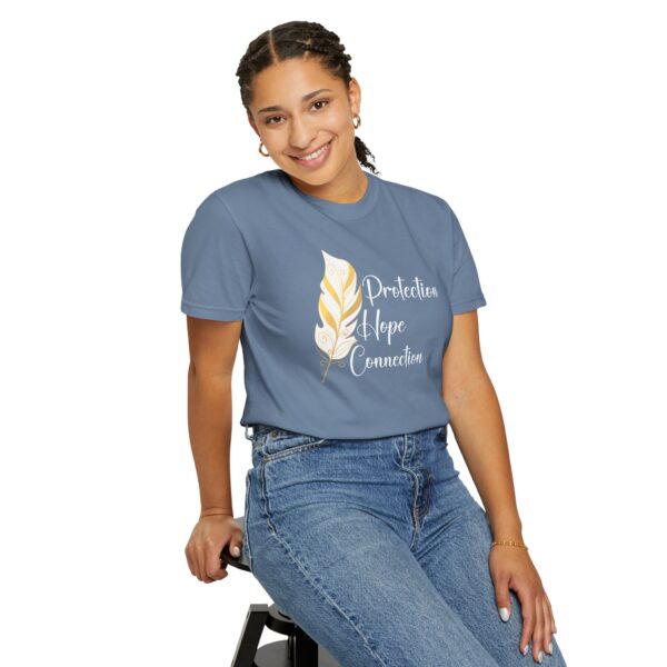 Protection, Hope, Connection - Feather Mediumweight T-Shirt - Image 14