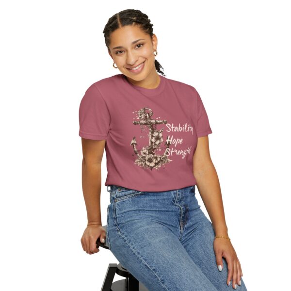 Stability, Hope, Strength - Anchor Mediumweight T-Shirt - Image 22