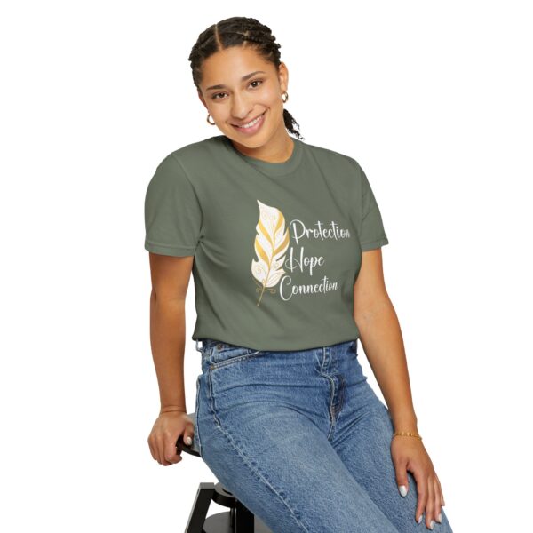 Protection, Hope, Connection - Feather Mediumweight T-Shirt - Image 19
