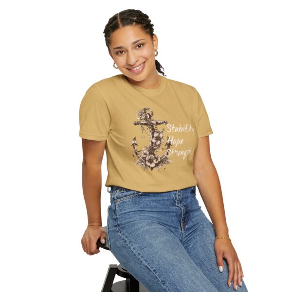 Stability, Hope, Strength - Anchor Mediumweight T-Shirt - Image 14