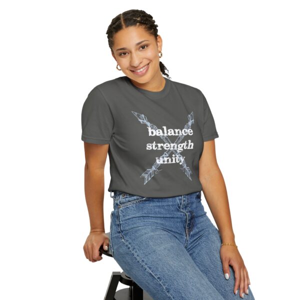 Balance, Strength, Unity - Crossed Arrows Mediumweight T-Shirt - Image 15