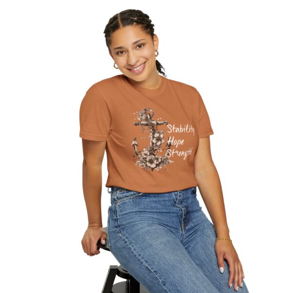 Stability, Hope, Strength - Anchor Mediumweight T-Shirt - Image 18