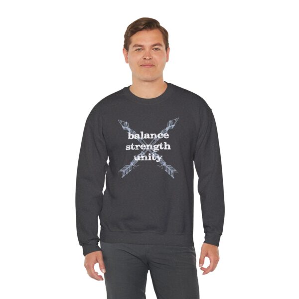 Balance, Strength, Unity - Crossed Arrows Crewneck Sweatshirt - Image 9