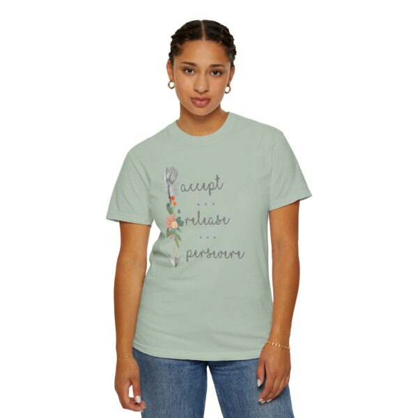 Accept, Release, Persevere - Down Arrow Mediumweight T-Shirt - Image 13