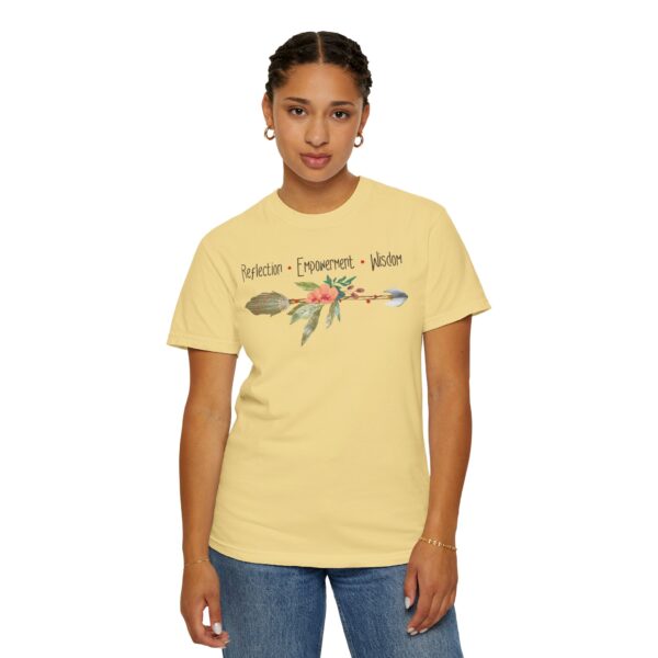 Reflection, Empowerment, Wisdom - Left Arrow Mediumweight T-Shirt - Image 14