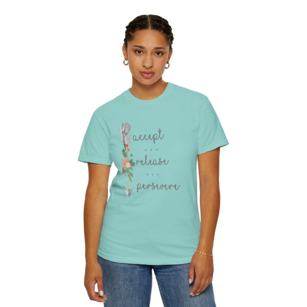 Accept, Release, Persevere - Down Arrow Mediumweight T-Shirt - Image 18