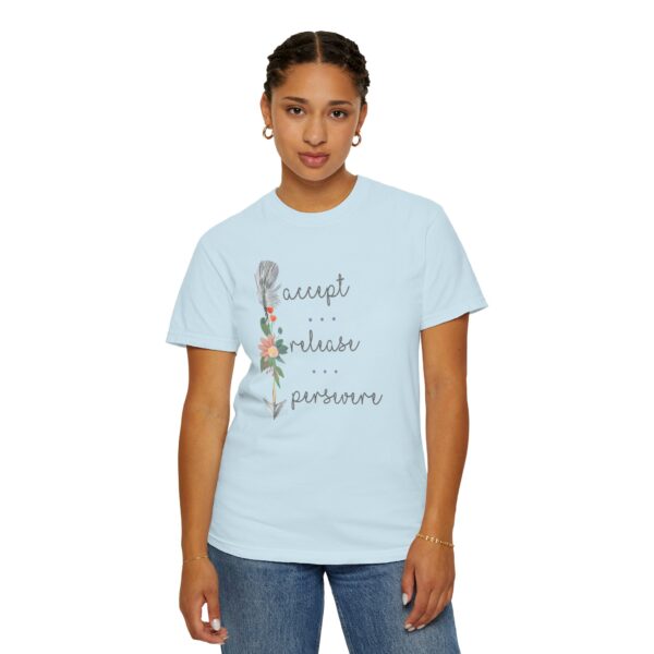 Accept, Release, Persevere - Down Arrow Mediumweight T-Shirt - Image 22
