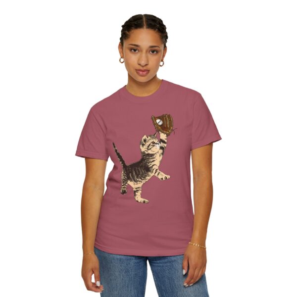Baseball Kitten Mediumweight T-Shirt - Image 22
