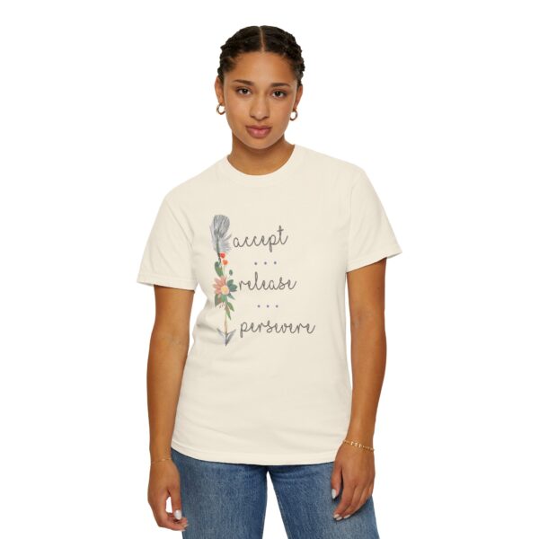 Accept, Release, Persevere - Down Arrow Mediumweight T-Shirt - Image 9