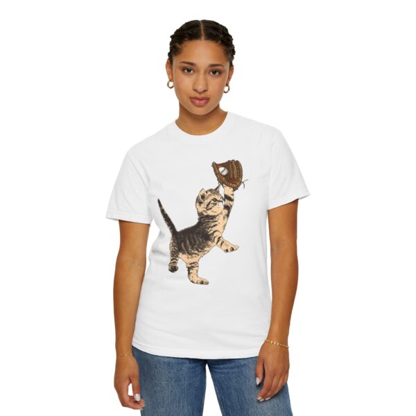 Baseball Kitten Mediumweight T-Shirt - Image 5