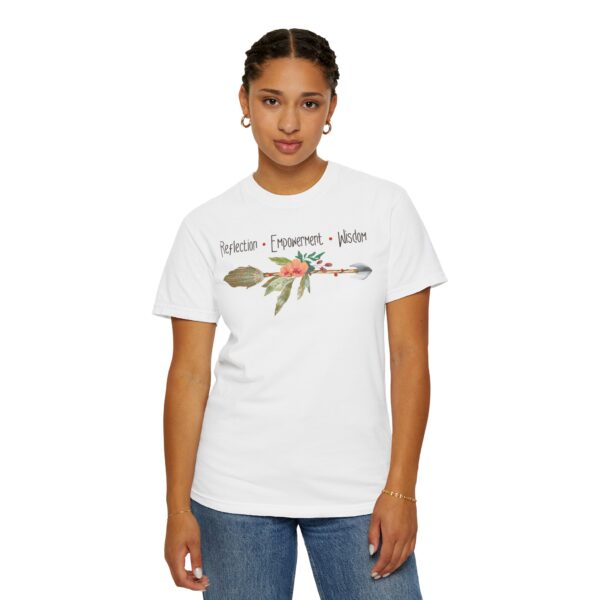 Reflection, Empowerment, Wisdom - Left Arrow Mediumweight T-Shirt - Image 5