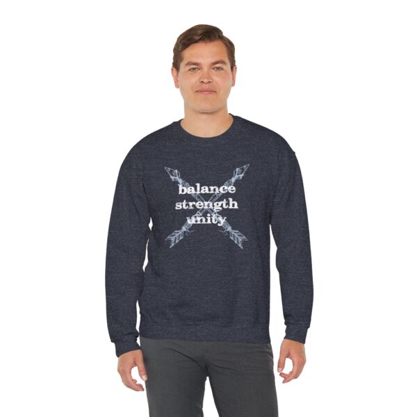 Balance, Strength, Unity - Crossed Arrows Crewneck Sweatshirt - Image 13