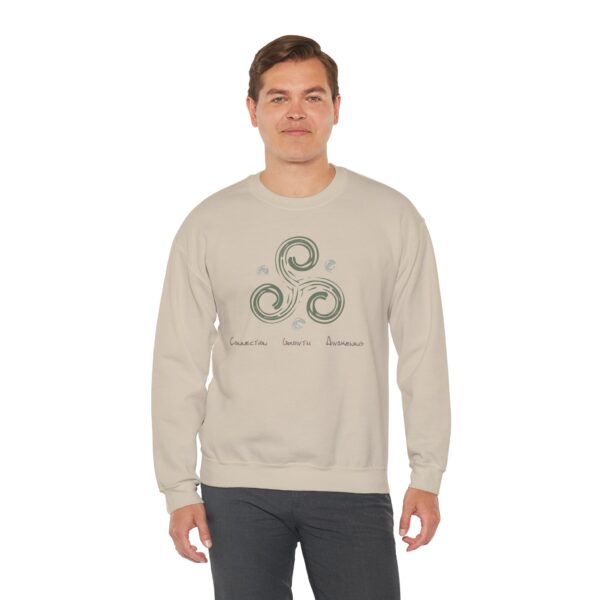 Connection, Growth, Awakening - Triskelion Crewneck Sweatshirt - Image 10