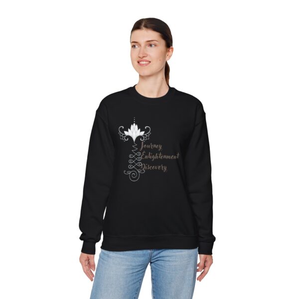 Journey, Enlightenment, Discovery - Unalome Lotus Sweatshirt - Image 22