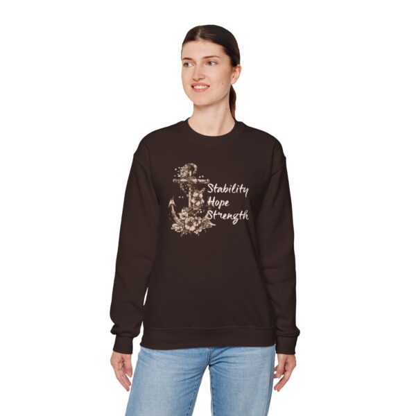 Stability, Hope, Strength - Anchor Crewneck Sweatshirt - Image 14