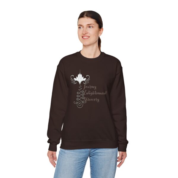 Journey, Enlightenment, Discovery - Unalome Lotus Sweatshirt - Image 18
