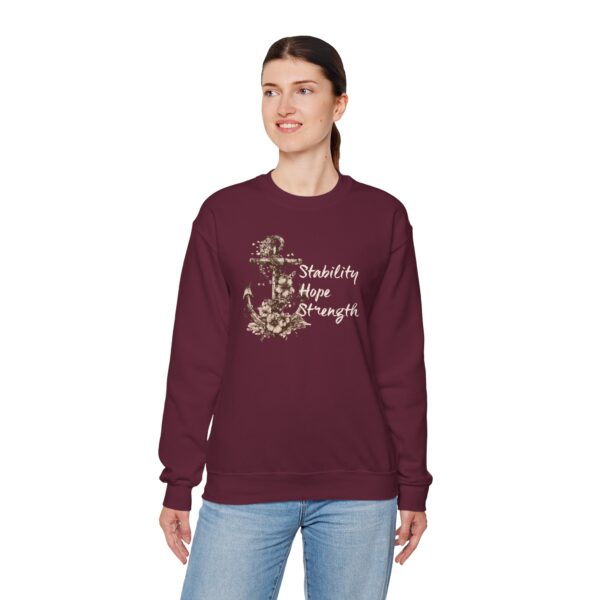 Stability, Hope, Strength - Anchor Crewneck Sweatshirt - Image 10