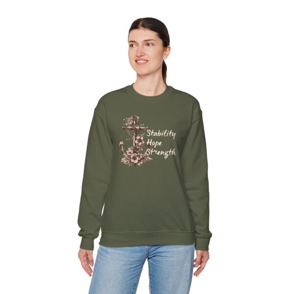 Stability, Hope, Strength - Anchor Crewneck Sweatshirt - Image 18
