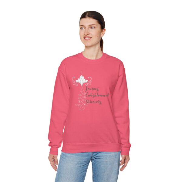 Journey, Enlightenment, Discovery - Unalome Lotus Sweatshirt - Image 6