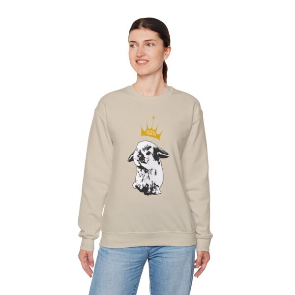 Grumpy Bunny with Crown Crewneck Sweatshirt - Image 7