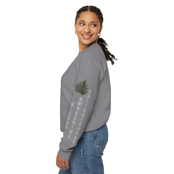 Wisdom, Awakening, Enlightenment - Bodhi Leaf Crewneck Sweatshirt - Image 7