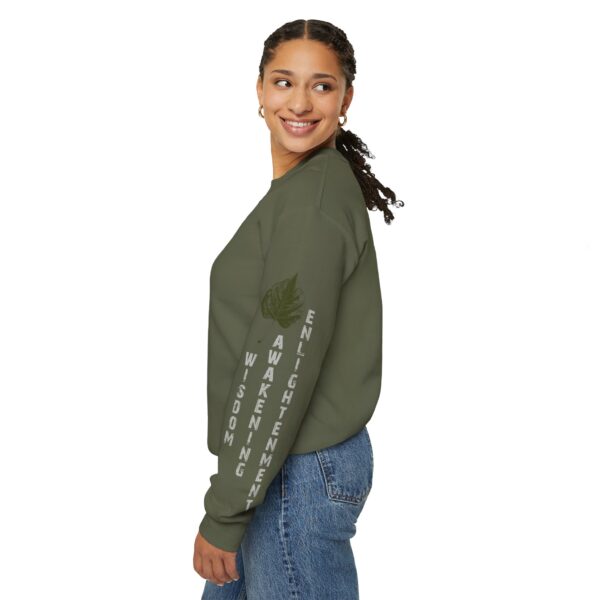 Wisdom, Awakening, Enlightenment - Bodhi Leaf Crewneck Sweatshirt - Image 3