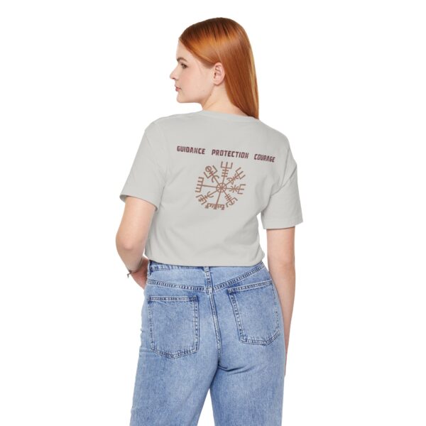 Guidance, Protection, Courage - Vegvisir Lightweight T-Shirt - Image 15