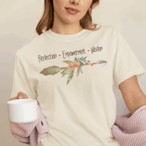 Reflection, Empowerment, Wisdom - Left Arrow Mediumweight T-Shirt