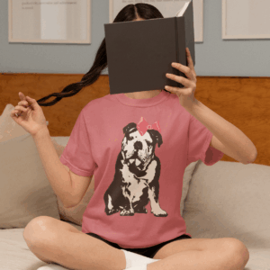 Sitting Pretty English Bulldog Mediumweight T-Shirt