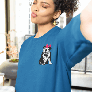 Sitting Pretty English Bulldog Crewneck Sweatshirt