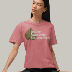 Wisdom, Awakening, Enlightenment -Bodhi Leaf Mediumweight T-Shirt