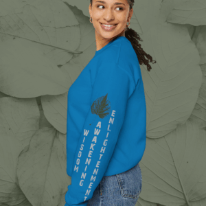 Wisdom, Awakening, Enlightenment - Bodhi Leaf Crewneck Sweatshirt